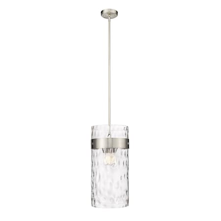 Z-Lite Fontaine 4 Light Pendant, Brushed Nickel & Clear 3035P12-BN